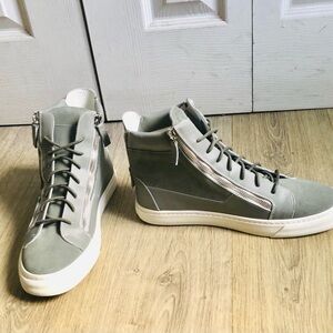 Giuseppe Zanotti Gray High-Top Sneakers